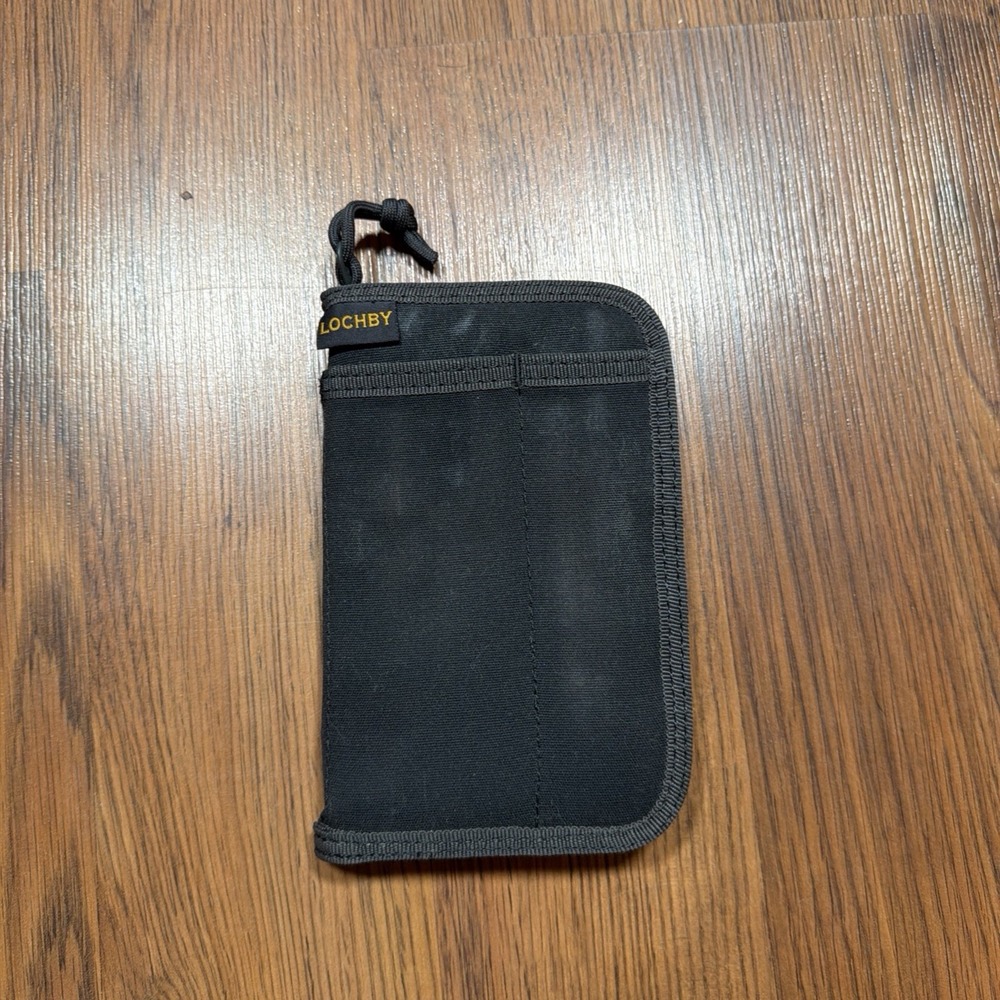 LOCHBY Pocket Journal Black | Notebook Cover | Water Resistant Waxed Canvas